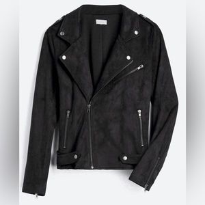 Kendari Faux Suede Moto Jacket by Pixley